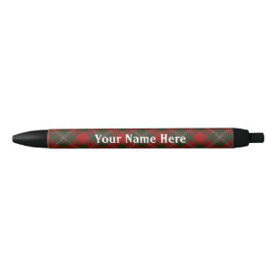 Scotland Forever Clan MacGregor Gregor Tartan Black Ink Pen