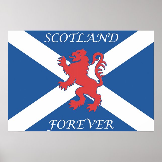 Scotland Forever Lion Rampant Flag Poster (Front)