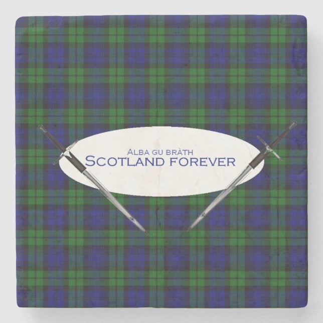 Scotland Forever Stone Coaster (Front)