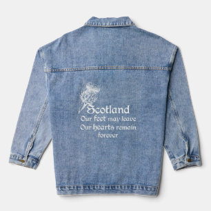 Scotland Forever Thistle Design Denim Jacket