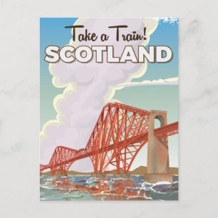 Scotland Fourth Bridge Travel poster. Postcard