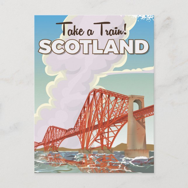 Scotland Fourth Bridge Travel poster. Postcard (Front)
