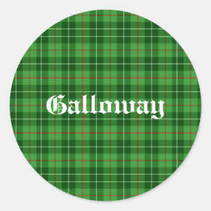 Scotland Galloway District Tartan Personalised Classic Round Sticker
