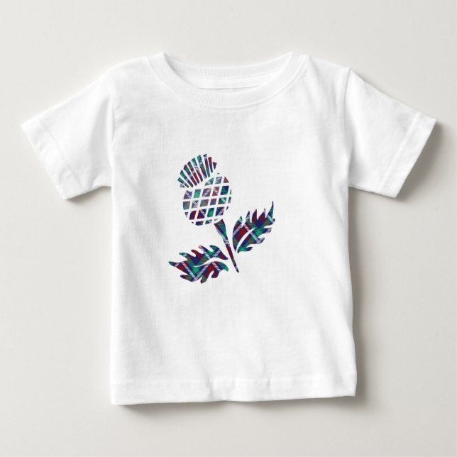 Scotland Gifts Scottish Thistle Tartan Plaid Gift Baby T-Shirt (Front)