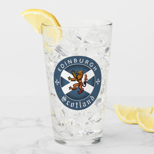 Scotland Glass, Rampant, Edinburgh, Scottish Flag Glass (Front Ice)