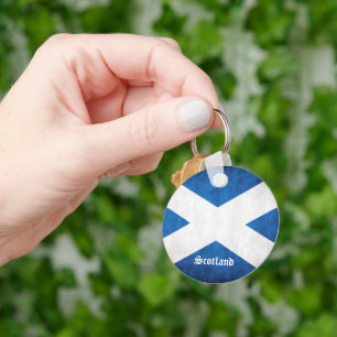 Scotland Grunge Flag Key Ring