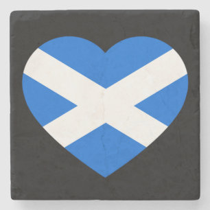 Scotland Heartflag coastercn Stone Coaster