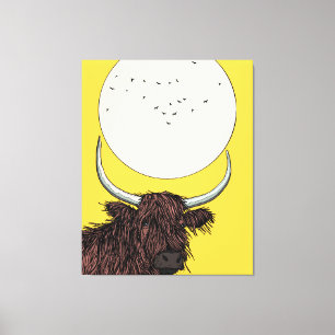 Scotland Highland Cow Canvas Print