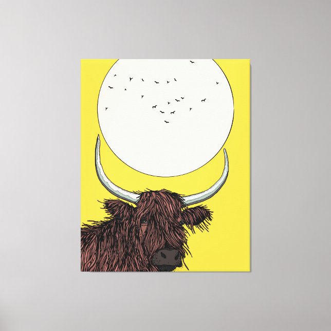 Scotland Highland Cow Canvas Print (Front)