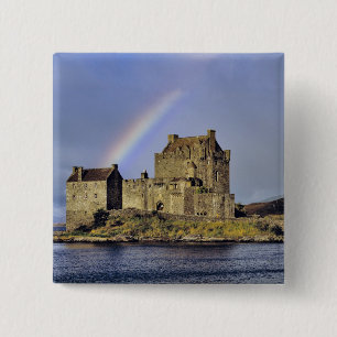 Scotland, Highland, Wester Ross, Eilean Donan 15 Cm Square Badge