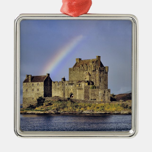Scotland, Highland, Wester Ross, Eilean Donan Metal Tree Decoration (Front)