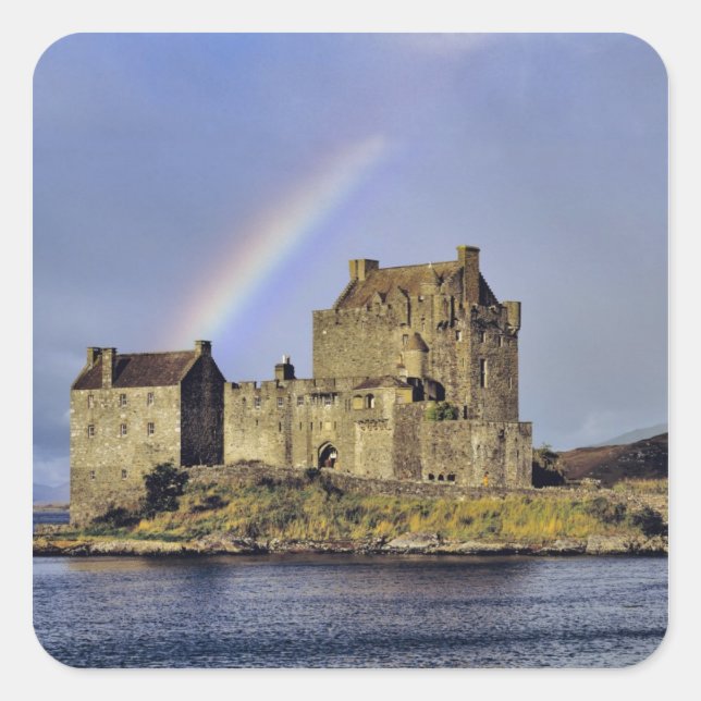Scotland, Highland, Wester Ross, Eilean Donan Square Sticker (Front)