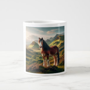 Scotland highlands Clydesdale horse Large Coffee Mug