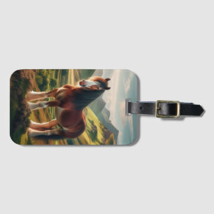 Scotland highlands Clydesdale horse Luggage Tag