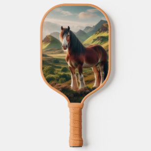 Scotland highlands Clydesdale horse Pickleball Paddle