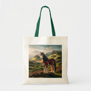 Scotland highlands Clydesdale horse Tote Bag