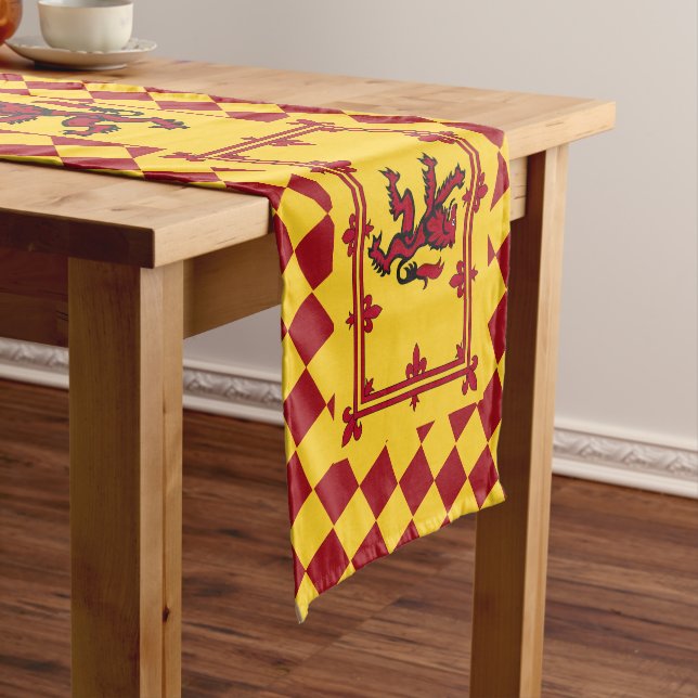 Scotland home decor, Rampant, Scottish Flag Short Table Runner (In Situ)
