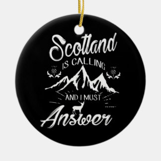SCOTLAND IS CALLING CERAMIC TREE DECORATION