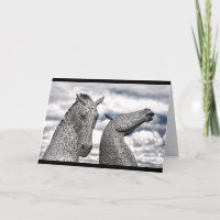 scotland kelpies greeting card