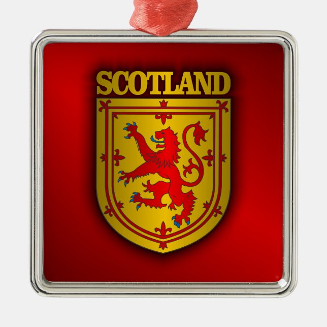 Scotland Lesser Arms Metal Tree Decoration (Front)