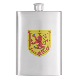 Scotland Lion Rampant Coat Of Arms Hip Flask