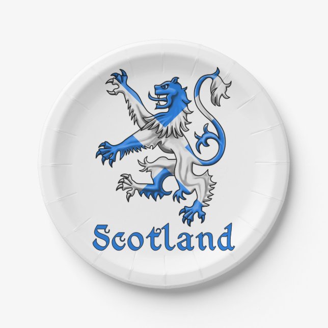 Scotland Lion Rampant Paper Plate (Front)