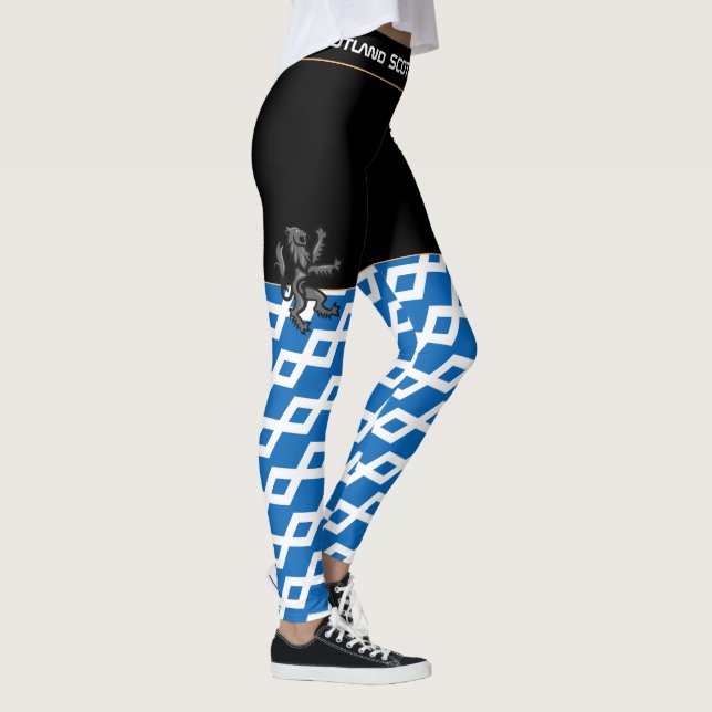 Scotland & Lion, Scottish Flag, fashion /sports Leggings (Right)