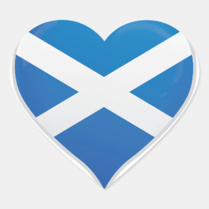 Scotland love flag pride heart sticker