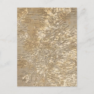 Scotland Map by Arrowsmith Postcard