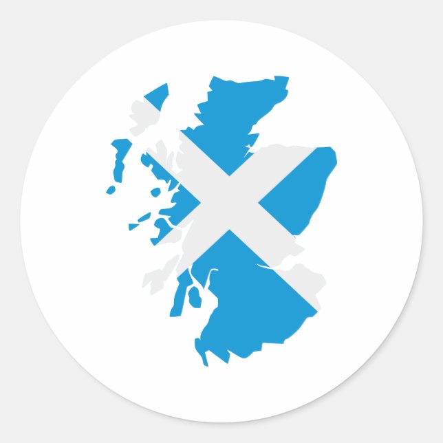 Scotland map flag classic round sticker (Front)