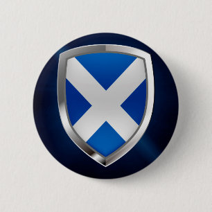 Scotland Metallic Emblem 6 Cm Round Badge