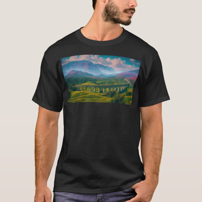 Scotland Mountains Active T-Shirt (Front)