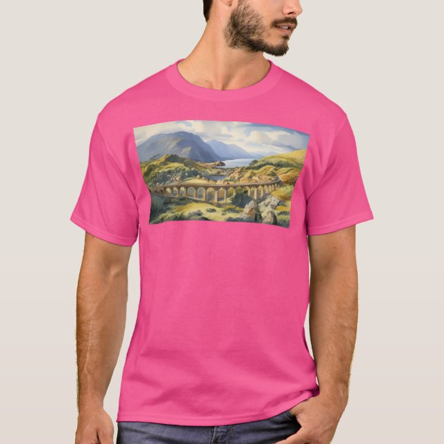 Scotland Mountains Active T-Shirt (Front)