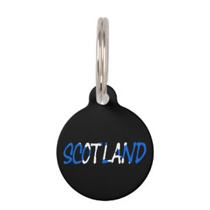 Scotland on Scottish Flag Customisable ptcn Pet Tag