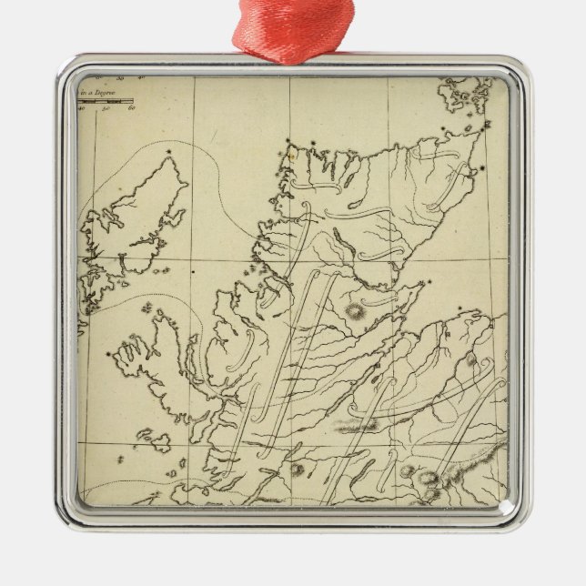 Scotland outline metal tree decoration (Front)