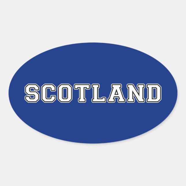 Scotland Oval Sticker (Front)