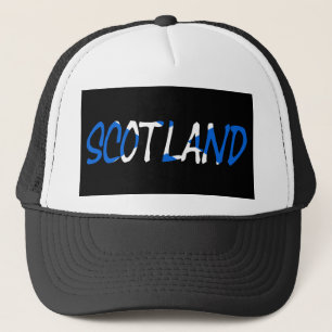 Scotland overlaid on Scottish Flag hatcn Trucker Hat