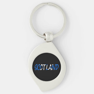 Scotland overlaid on Scottish Flag kccn Key Ring