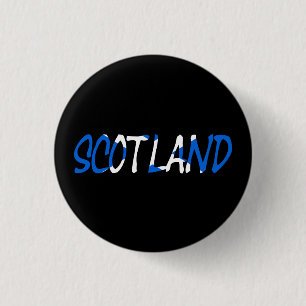Scotland overlaid on Scottish Flag pbcnt 3 Cm Round Badge