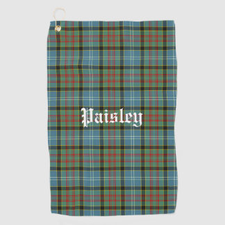 Scotland Paisley District Tartan Personalised Golf Towel
