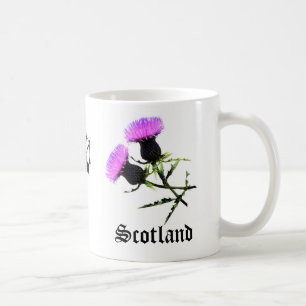 Scotland Piper, flower thistle Coffee Mug