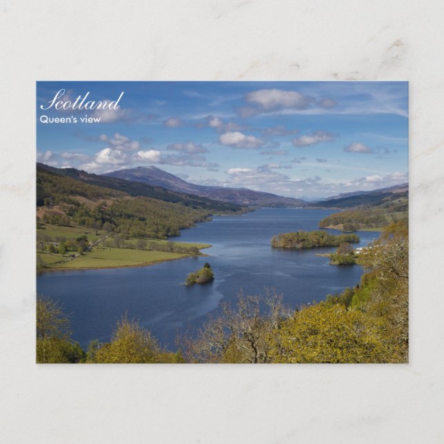 Scotland - Queen's view postcard (Front)