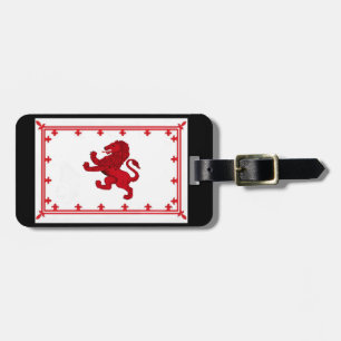 Scotland Rampant lion/Ancient flag white Luggage Tag