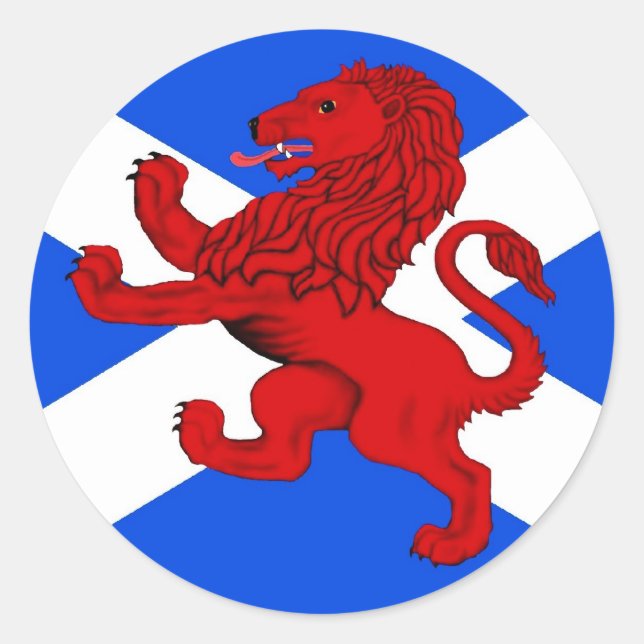Scotland, Rampant lion Classic Round Sticker (Front)