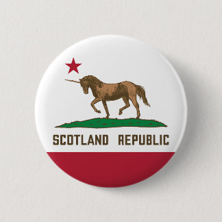 Scotland Republic California Flag Unicorn 6 Cm Round Badge