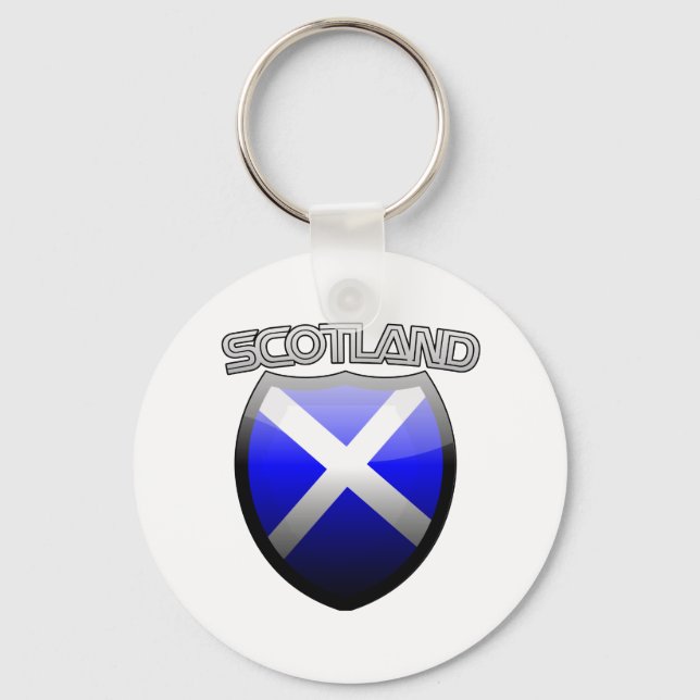 Scotland Retro Glass Key Ring (Front)
