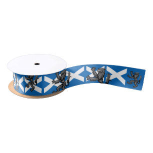 Scotland ribbon, Fun Rampant & Scottish Flag Satin Ribbon