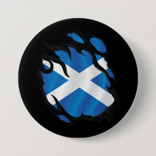 Scotland Ripped Flag 7.5 Cm Round Badge