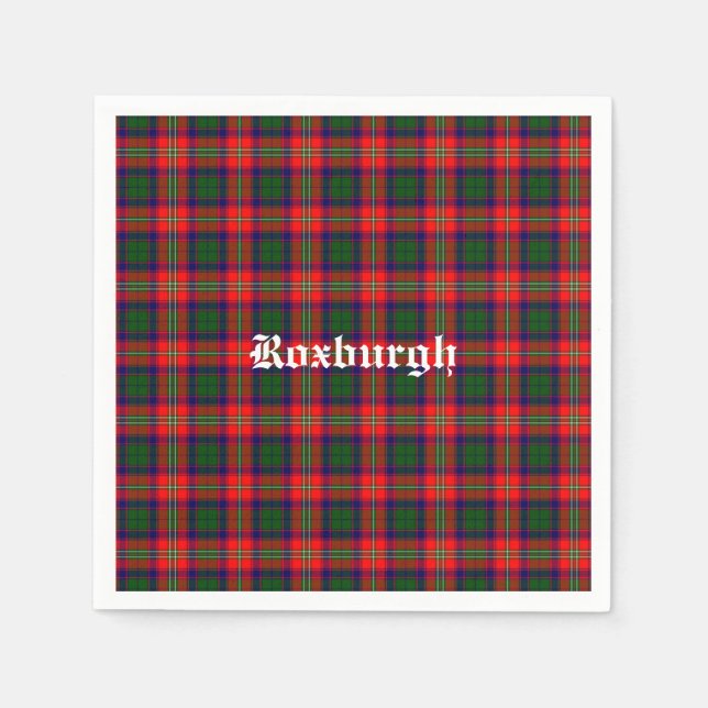 Scotland Roxburgh District Tartan Personalised Napkin (Front)