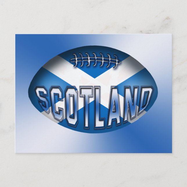 Scotland Rugby Ball Postcard (Front)